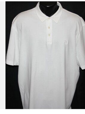 YEAMAN S HALL Classic Ralph Lauren Polo Golf 100% Pima Cotton Polo, XL, White